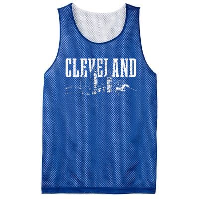 Cleveland Ohio Skyline Pride Vintage Cleveland Mesh Reversible Basketball Jersey Tank