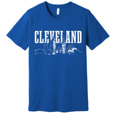 Cleveland Ohio Skyline Pride Vintage Cleveland Premium T-Shirt