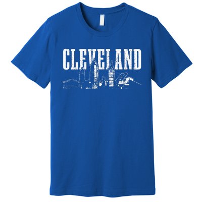 Cleveland Ohio Skyline Pride Vintage Cleveland Premium T-Shirt