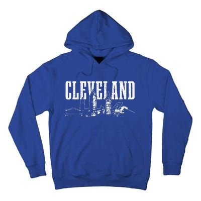 Cleveland Ohio Skyline Pride Vintage Cleveland Tall Hoodie