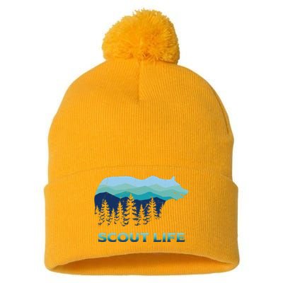 Camping Outdoor Scouting Hiking Scout Life Pom Pom 12in Knit Beanie