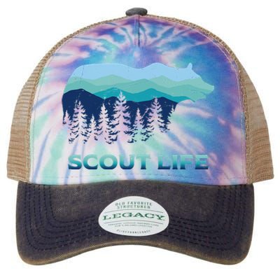 Camping Outdoor Scouting Hiking Scout Life Legacy Tie Dye Trucker Hat