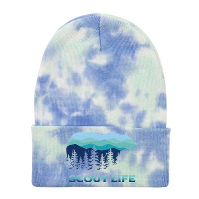 Camping Outdoor Scouting Hiking Scout Life Tie Dye 12in Knit Beanie