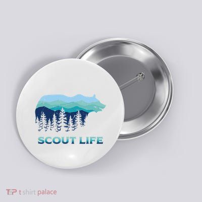 Camping Outdoor Scouting Hiking Scout Life Button