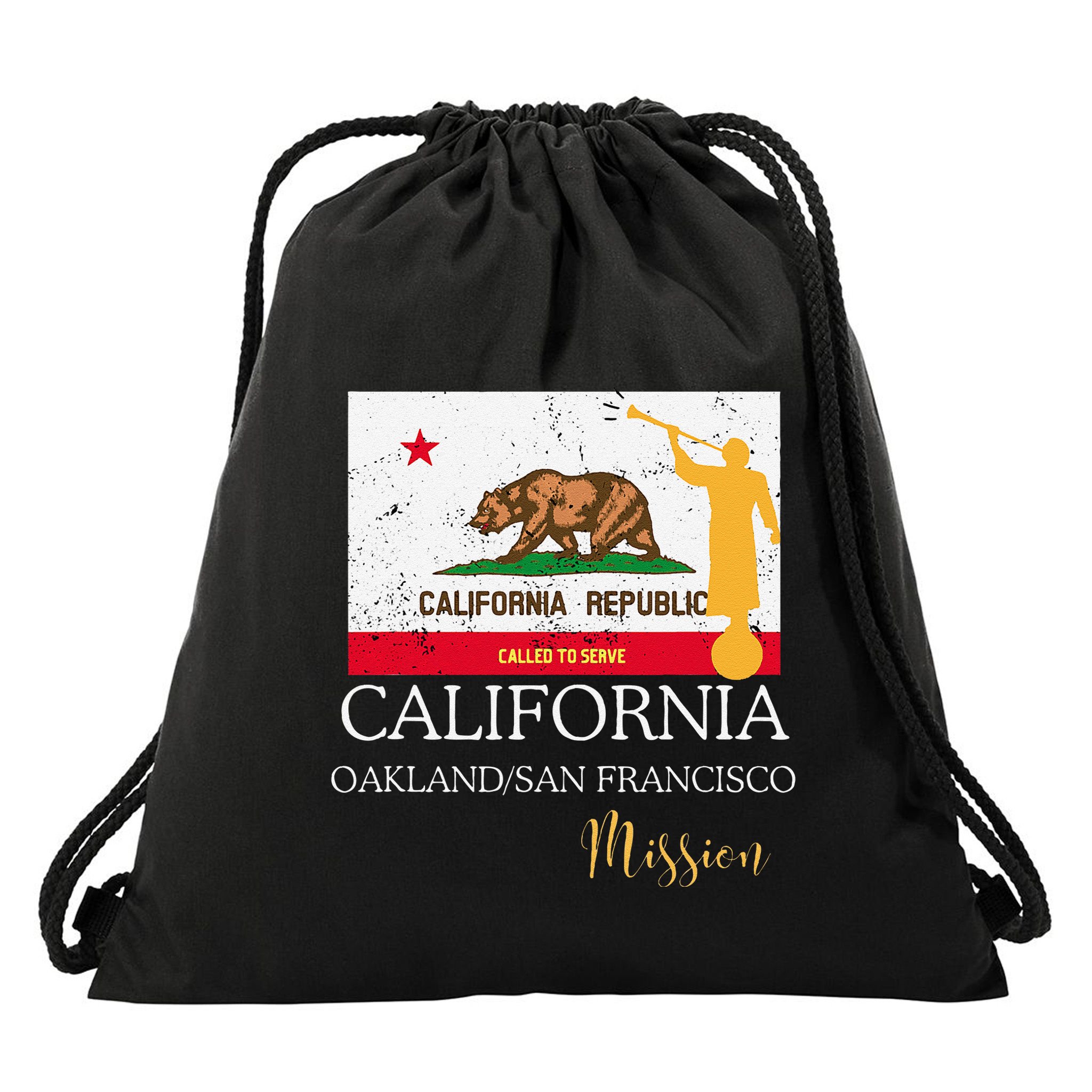 California Oakland San Francisco Mormon Lds Mission Missiona Drawstring Bag