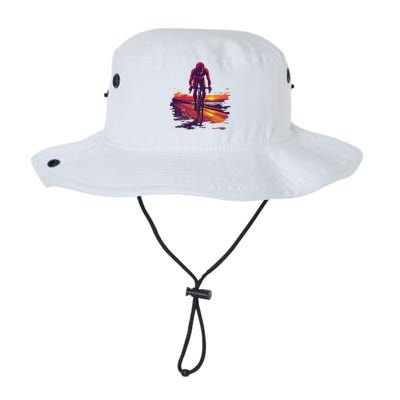 Cyclist On Scenic Road At Sunset Legacy Cool Fit Booney Bucket Hat