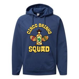 Cinco O Squad Cinco De Mayo Mexican Mexico Funny Gift Performance Fleece Hoodie