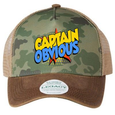 Captain Obvious Sarcastic Funny Superhero Easy Costume Legacy Tie Dye Trucker Hat