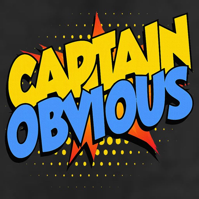 Captain Obvious Sarcastic Funny Superhero Easy Costume Adult Drive Performance Visor