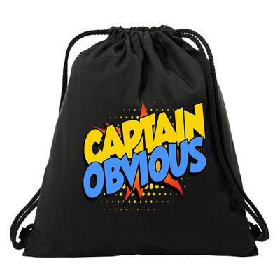 Captain Obvious Sarcastic Funny Superhero Easy Costume Drawstring Bag