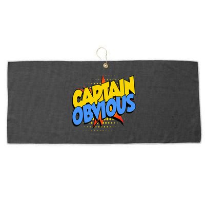 Captain Obvious Sarcastic Funny Superhero Easy Costume Large Microfiber Waffle Golf Towel
