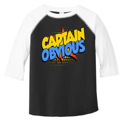 Captain Obvious Sarcastic Funny Superhero Easy Costume Toddler Fine Jersey T-Shirt