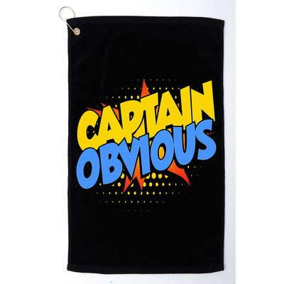 Captain Obvious Sarcastic Funny Superhero Easy Costume Golf Towel