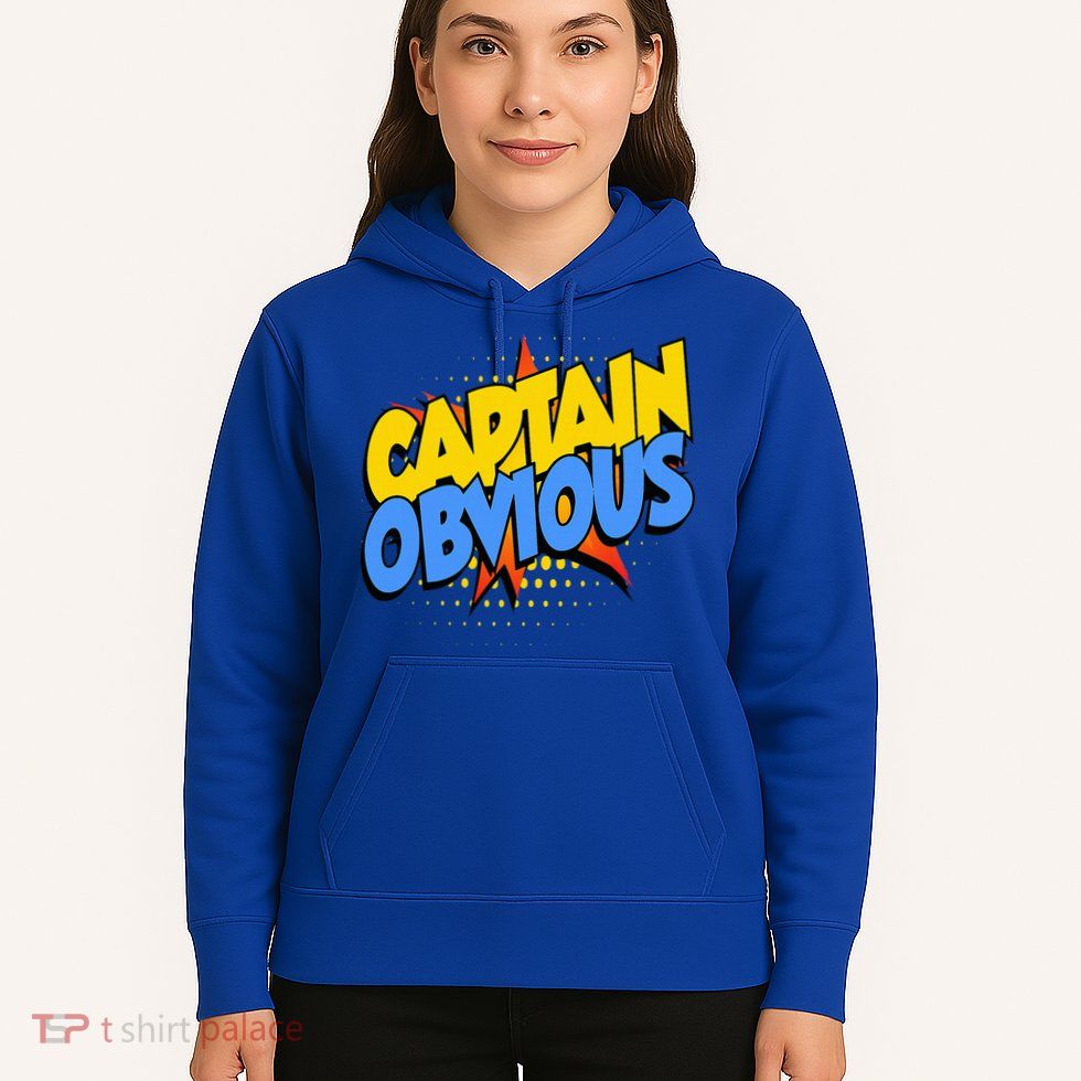 Captain Obvious Sarcastic Funny Superhero Easy Costume Hoodie