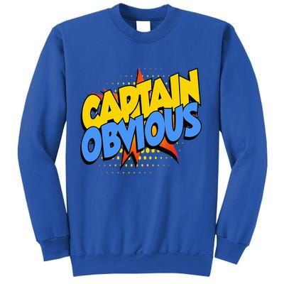Captain Obvious Sarcastic Funny Superhero Easy Costume Sweatshirt