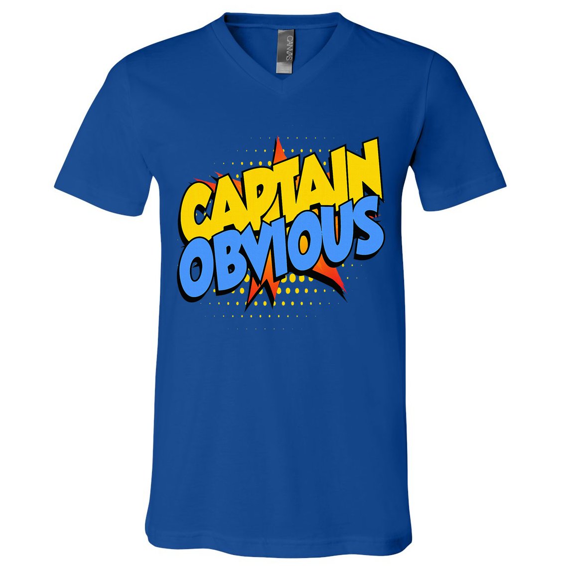Captain Obvious Sarcastic Funny Superhero Easy Costume V-Neck T-Shirt