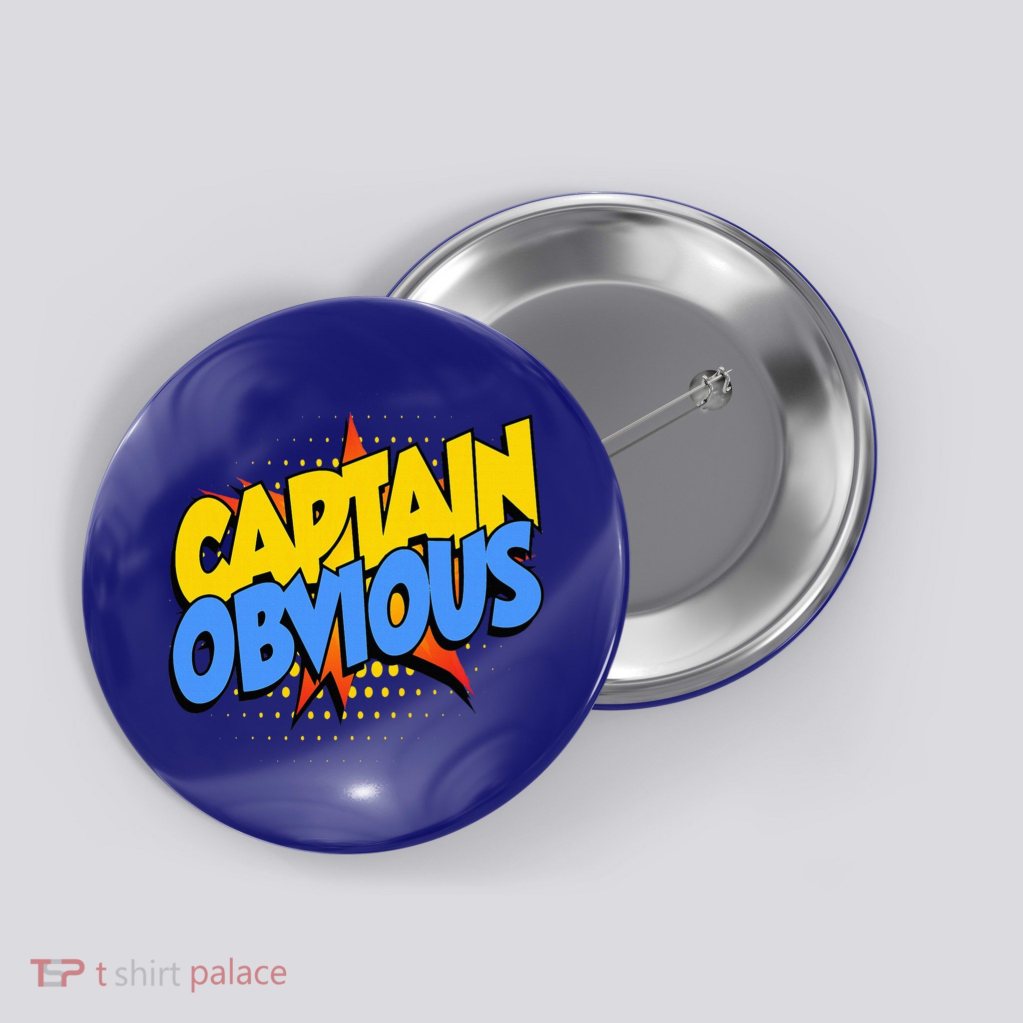 Captain Obvious Sarcastic Funny Superhero Easy Costume Button