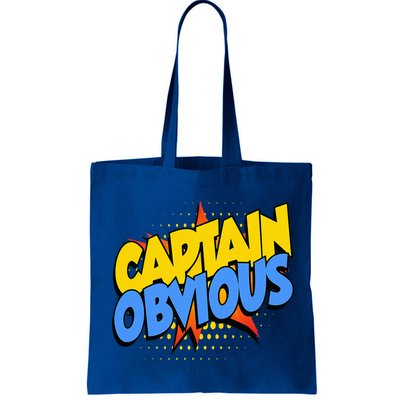 Captain Obvious Sarcastic Funny Superhero Easy Costume Bag