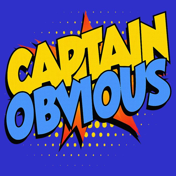 Captain Obvious Sarcastic Funny Superhero Easy Costume Bag