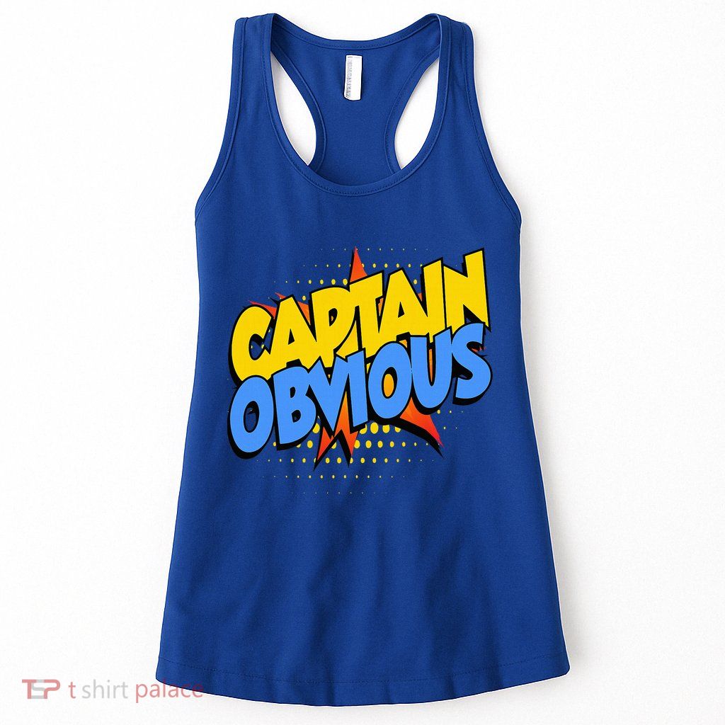 Captain Obvious Sarcastic Funny Superhero Easy Costume Womens Tank Top