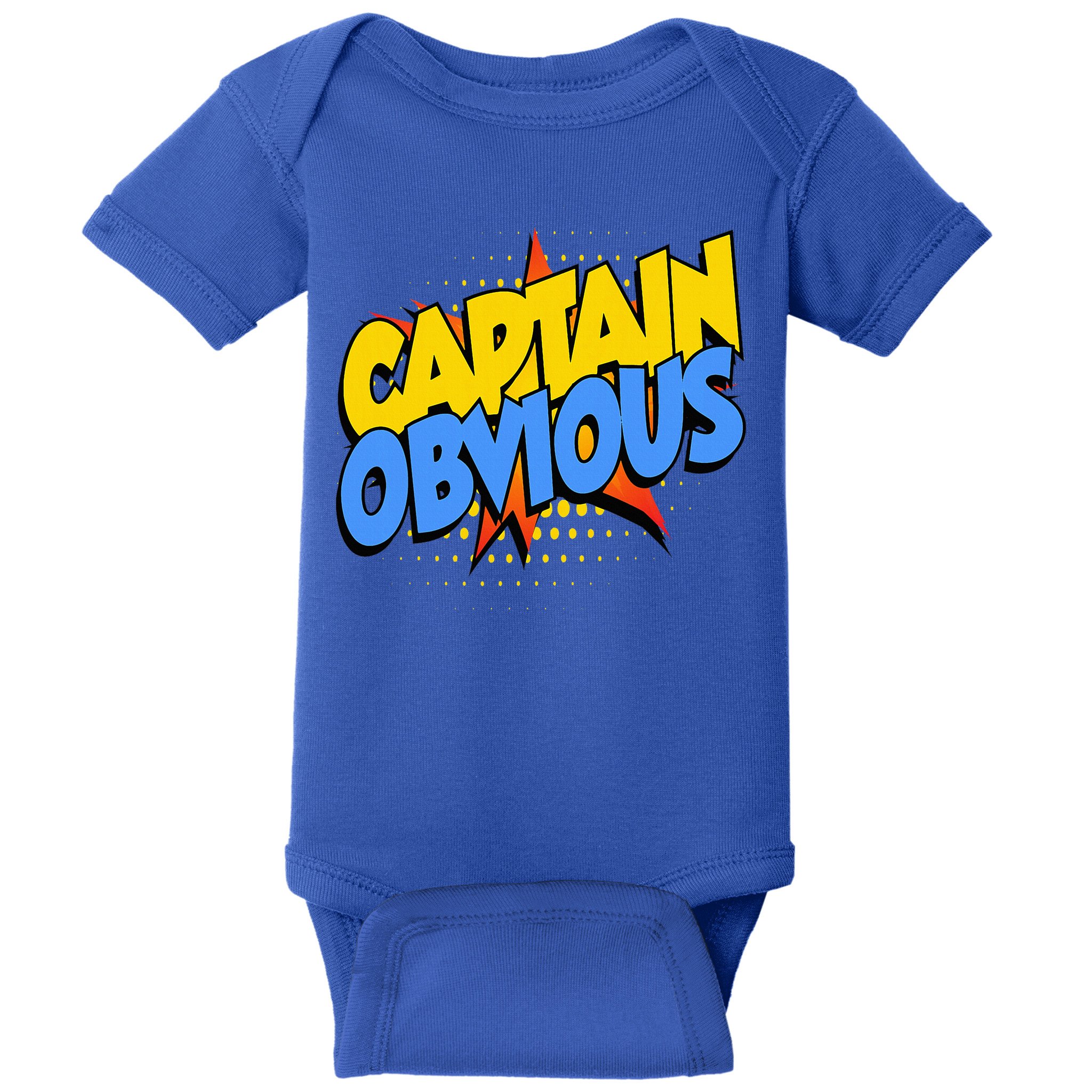 Captain Obvious Sarcastic Funny Superhero Easy Costume Baby Bodysuit