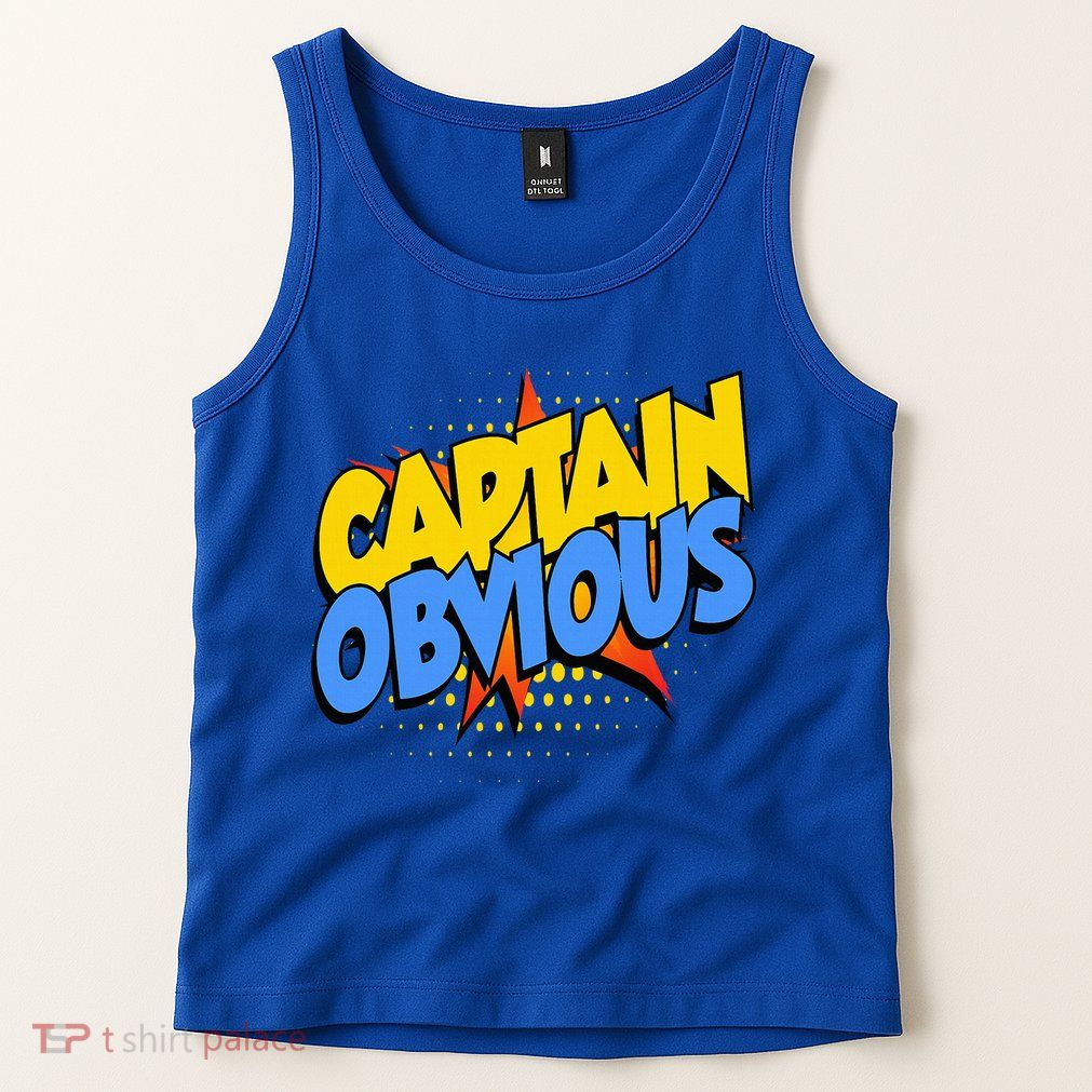Captain Obvious Sarcastic Funny Superhero Easy Costume Tank Top