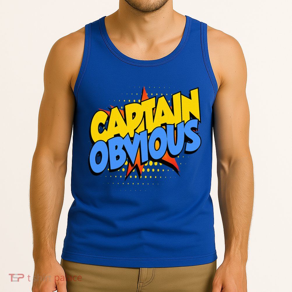 Captain Obvious Sarcastic Funny Superhero Easy Costume Tank Top