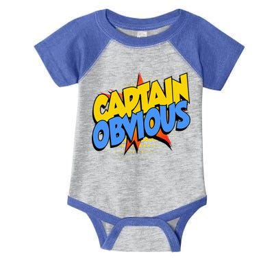 Captain Obvious Sarcastic Funny Superhero Easy Costume Infant Baby Jersey Bodysuit