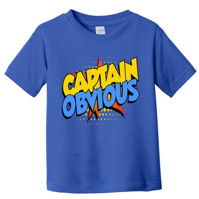 Captain Obvious Sarcastic Funny Superhero Easy Costume Toddler T-Shirt