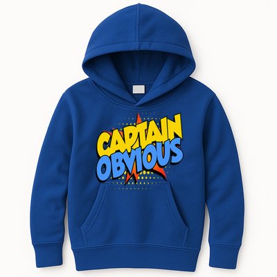 Captain Obvious Sarcastic Funny Superhero Easy Costume Kids Hoodie