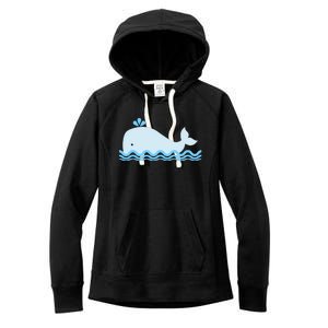 Cute Ocean Sea Life Whale Women's Fleece Hoodie