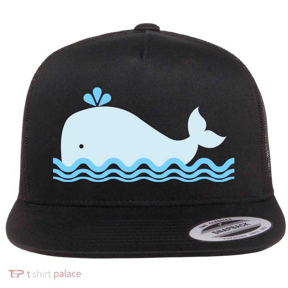Cute Ocean Sea Life Whale Flatbill Hat