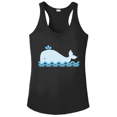 Cute Ocean Sea Life Whale Ladies PosiCharge Competitor Racerback Tank