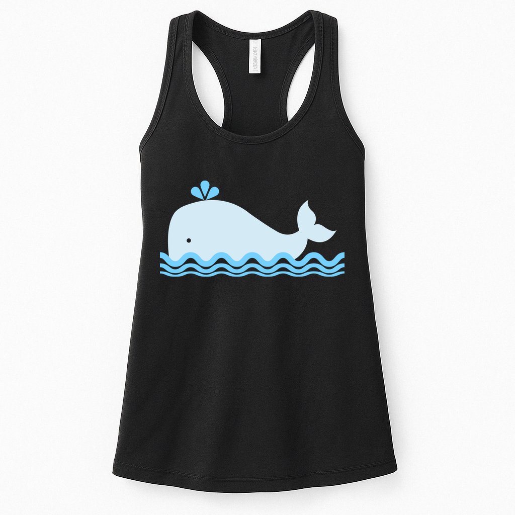 Cute Ocean Sea Life Whale Womens Tank Top
