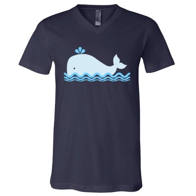 Cute Ocean Sea Life Whale V-Neck T-Shirt