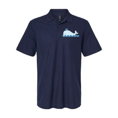 Cute Ocean Sea Life Whale Softstyle Adult Sport Polo