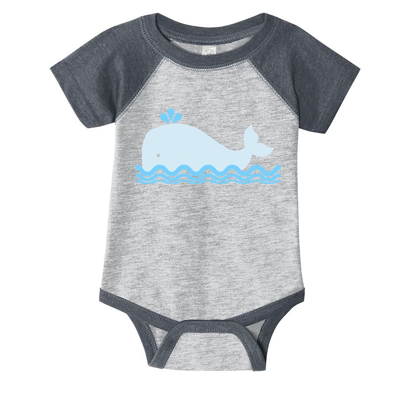 Cute Ocean Sea Life Whale Infant Baby Jersey Bodysuit