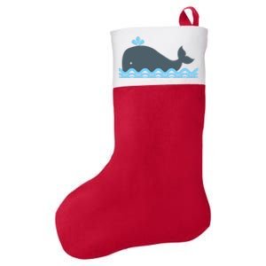 Cute Ocean Sea Life Whale Felt Holiday Christmas Stocking