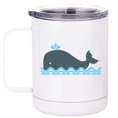 Cute Ocean Sea Life Whale 12 oz Stainless Steel Tumbler Cup