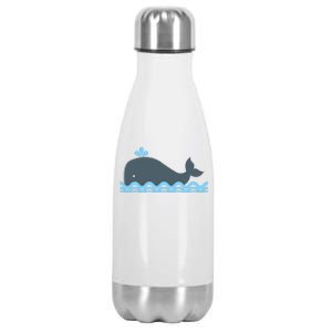 Cute Ocean Sea Life Whale Stainless Steel Insulated Water Bottle