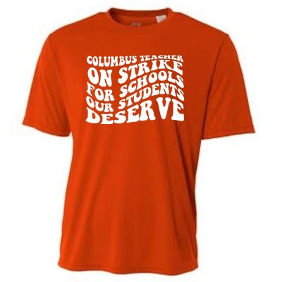 Columbus Ohio School Teachers Strike Cooling Performance Crew T-Shirt