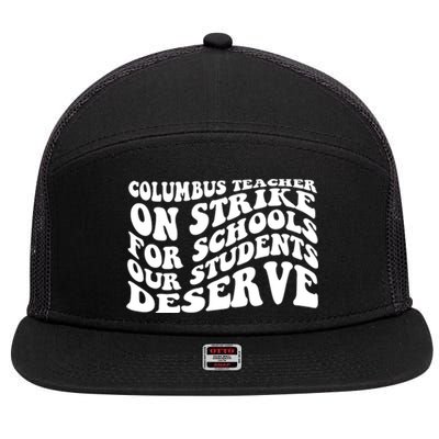 Columbus Ohio School Teachers Strike 7 Panel Mesh Trucker Snapback Hat