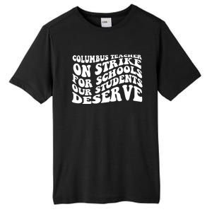 Columbus Ohio School Teachers Strike Tall Fusion ChromaSoft Performance T-Shirt