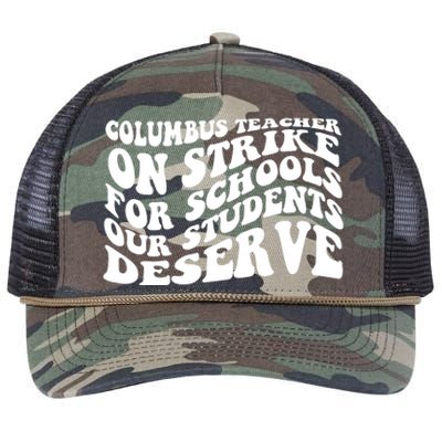 Columbus Ohio School Teachers Strike Retro Rope Trucker Hat Cap