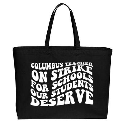 Columbus Ohio School Teachers Strike Cotton Canvas Jumbo Tote