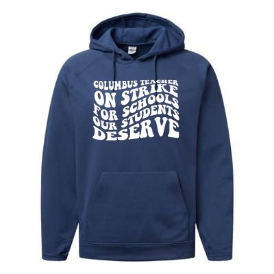 Columbus Ohio School Teachers Strike Performance Fleece Hoodie