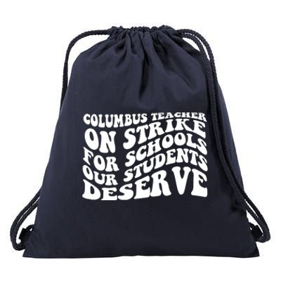 Columbus Ohio School Teachers Strike Drawstring Bag