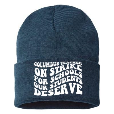 Columbus Ohio School Teachers Strike Sustainable Knit Beanie