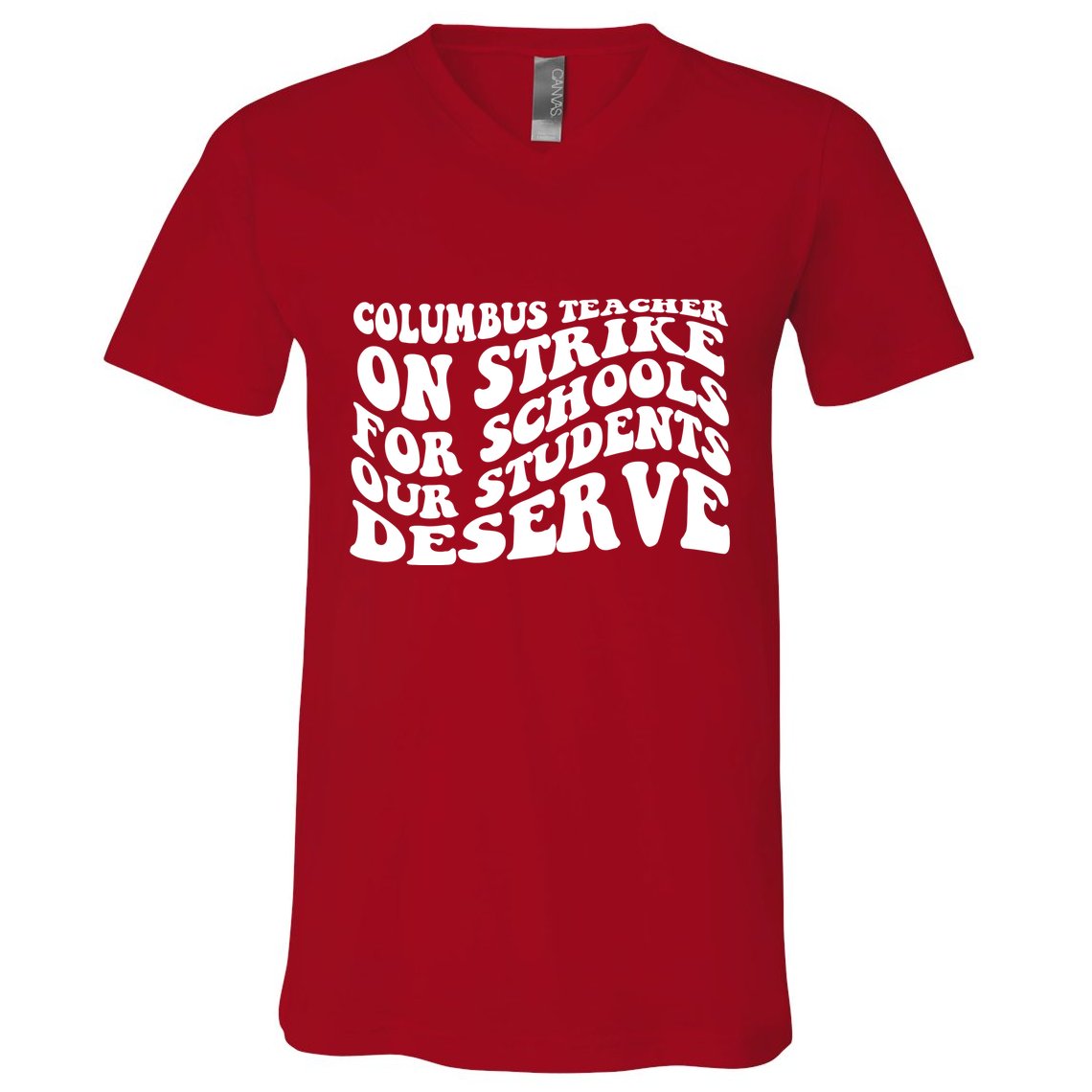 Columbus Ohio School Teachers Strike V-Neck T-Shirt