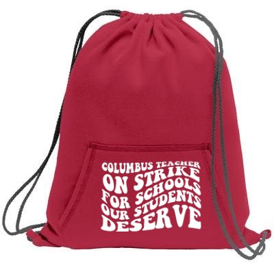 Columbus Ohio School Teachers Strike Sweatshirt Cinch Pack Bag